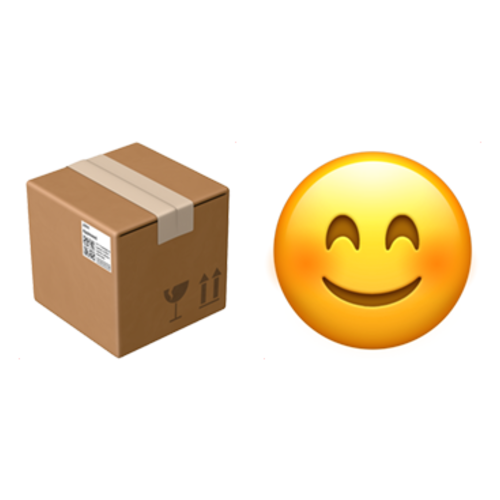 📦😊 Emoji Domain iOS rendering